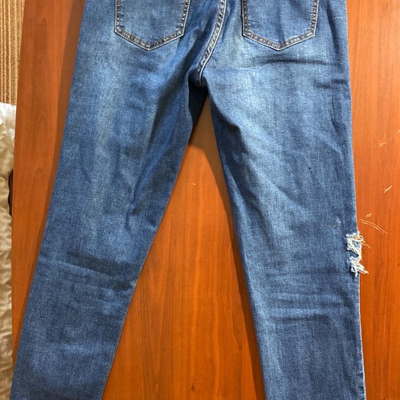 Fashion Nova Rhinestone Tassel Distresses Jeans - Picture 2 of 4